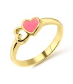 Dual Hearts Silver Ring NSR-457